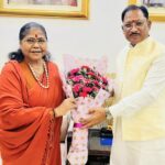 मुख्यमंत्री विष्णु देव साय से राष्ट्रीय पिछड़ा वर्ग आयोग की अध्यक्ष साध्वी निरंजन ज्योति ने की सौजन्य भेंट