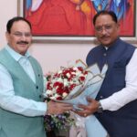 मुख्यमंत्री विष्णु देव साय ने केंद्रीय स्वास्थ्य मंत्री जे.पी. नड्डा से की सौजन्य भेंट